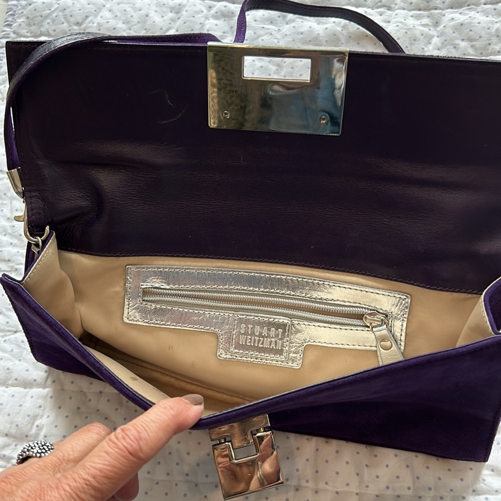 Purple Stuart Weitzman evening bag - Picture 5 of 6